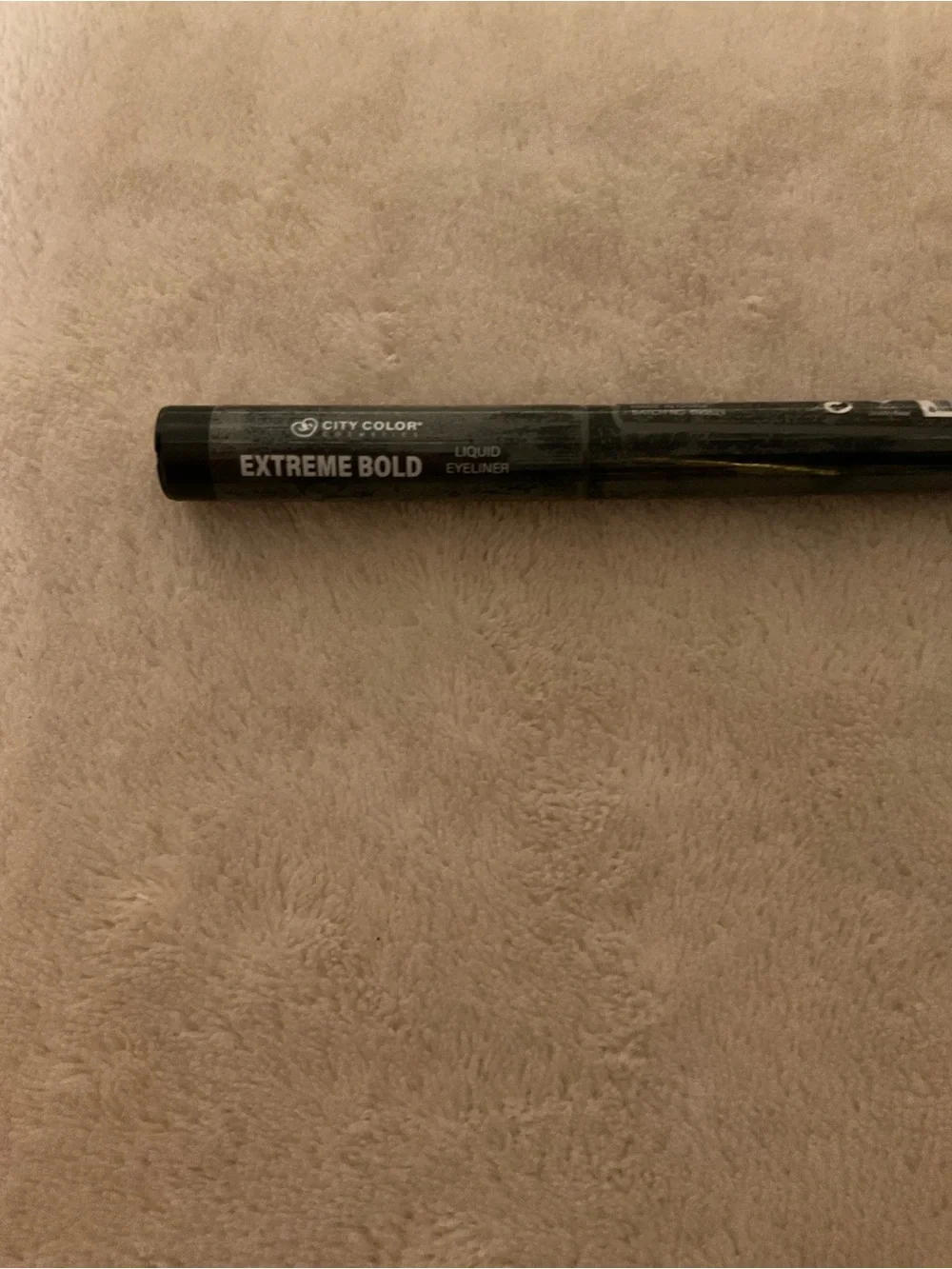 Makeup item on blanket